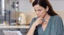 Woman reading papers