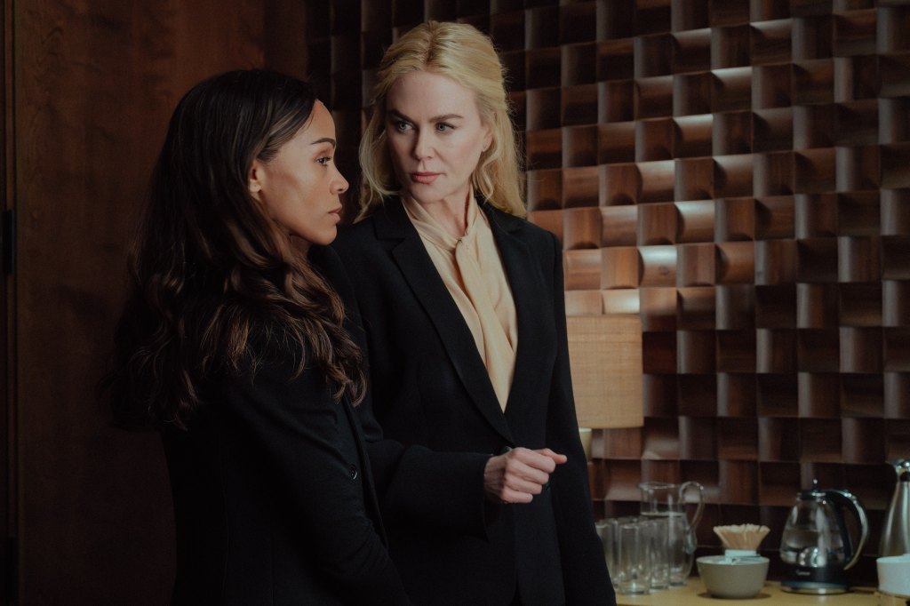 Zoe Saldaña as Joe and Nicole Kidman as Kaitlyn, Lioness Season 3, 2026
