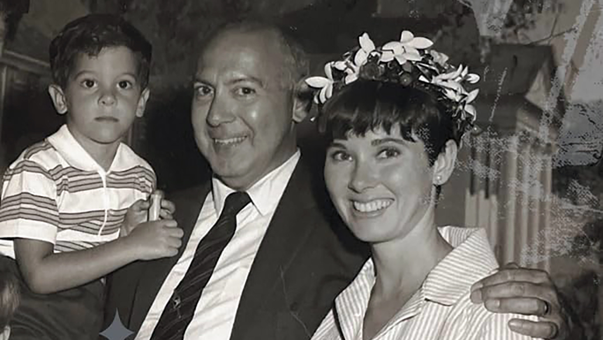 Peter K. Ackerman with his parents, Harry Ackerman and Elinor Donahue