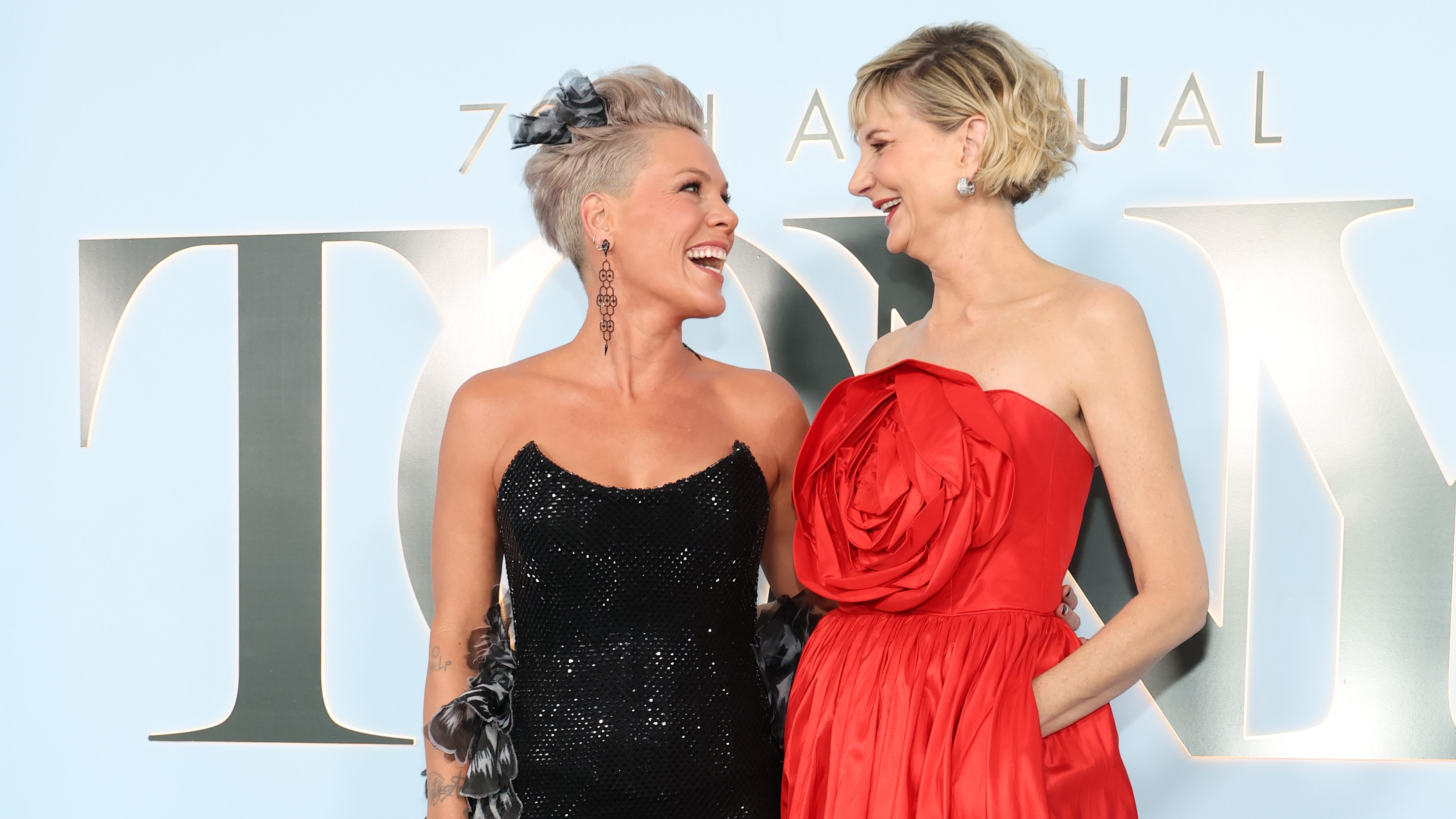NEW YORK, NEW YORK - JUNE 07: (L-R) P!NK and Kerri Kenney-Silver attend The 79th Annual Tony Awards at Radio City Music Hall on June 07, 2026 in New York City. (Photo by Kevin Mazur/Getty Images for Tony Awards Productions)