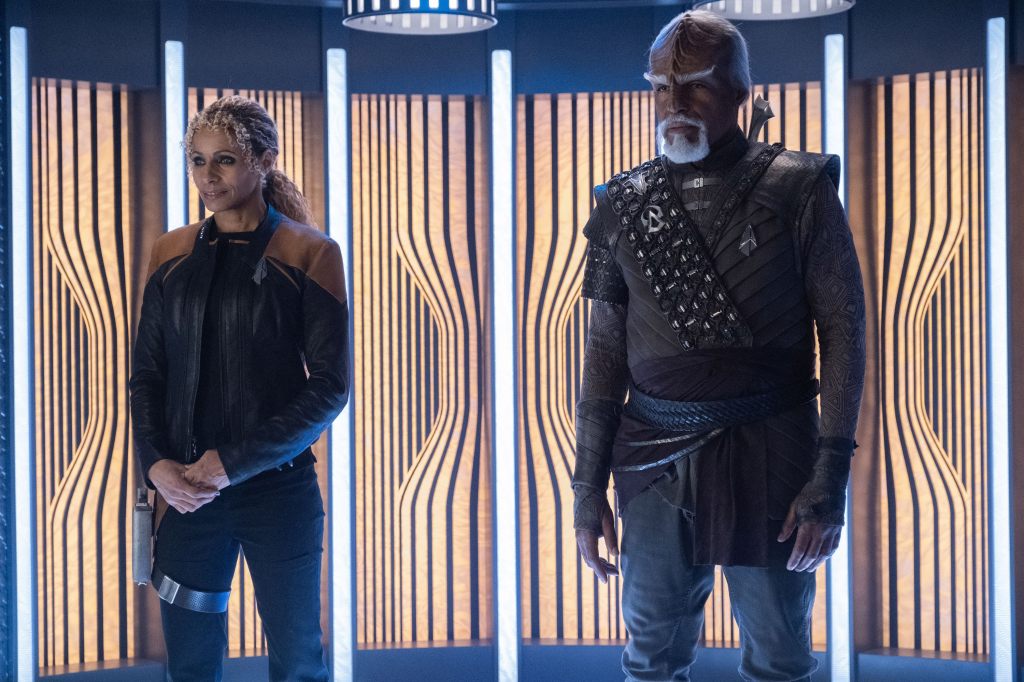 STAR TREK: PICARD, from left: Michelle Hurd, Michael Dorn, 'The Bounty', (Season 3, ep. 306, aired March 23, 2023).
