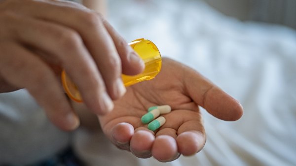 Antidepressants, which have been recalled, in someone's hand