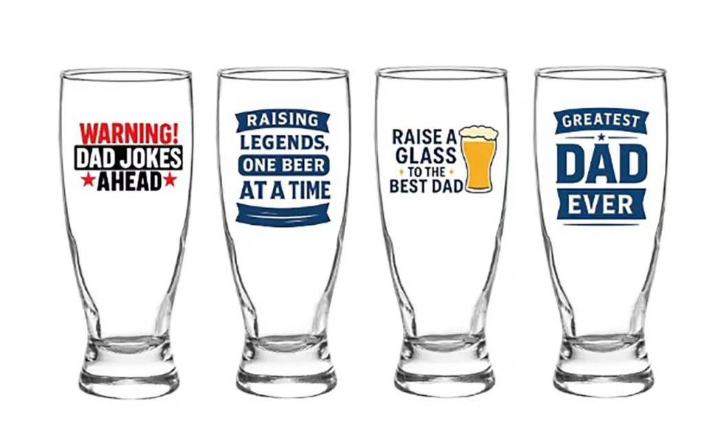 Father's Day beer glasses