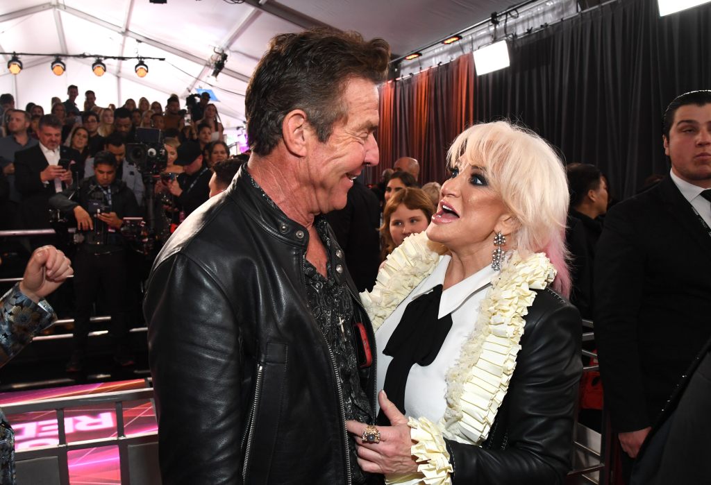 LOS ANGELES, CALIFORNIA - JANUARY 26: Dennis Quaid and Tanya Tucker attend the 62nd Annual GRAMMY Awards at STAPLES Center on January 26, 2020 in Los Angeles, California. (Photo by Kevin Mazur/Getty Images for The Recording Academy)
