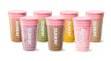 Dunkin' beverages featuring Barbie Pink Strawberry Cold Foam