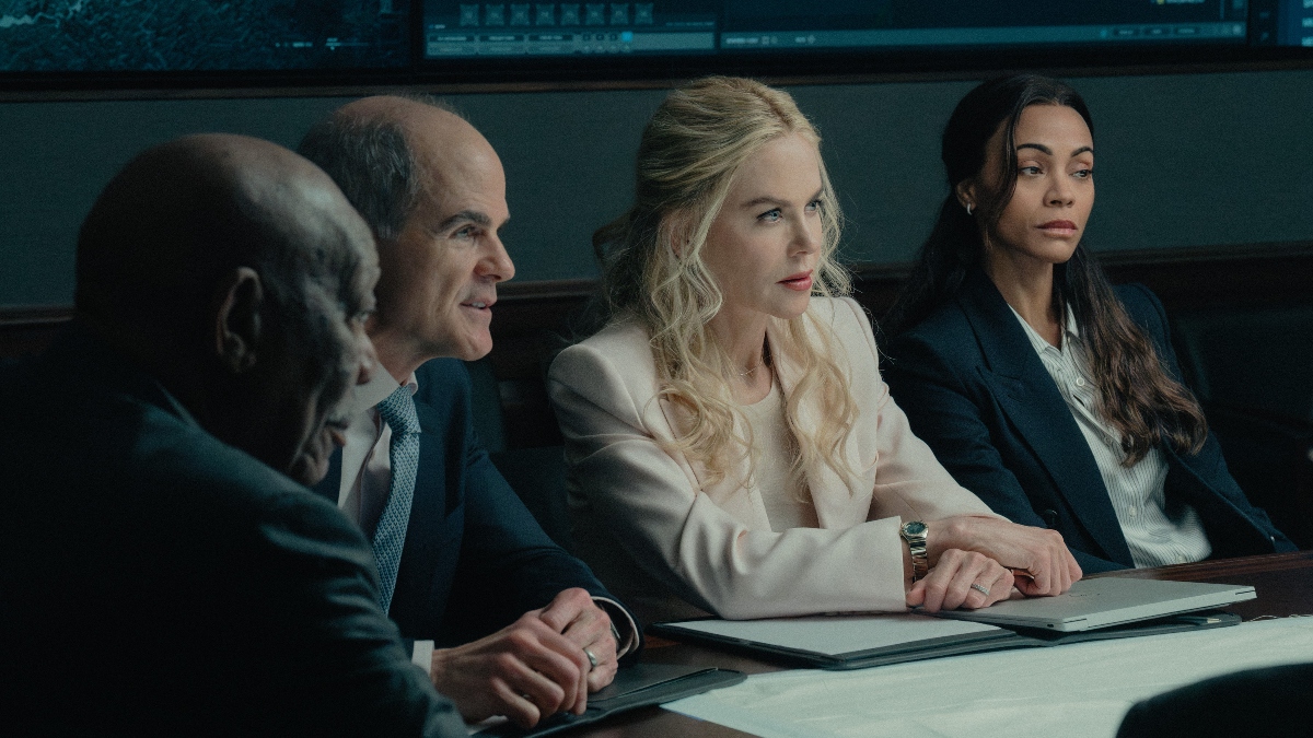 Morgan Freeman as Edwin Mullins, Michael Kelly as Byron Westfield, Nicole Kidman as Kaitlyn, Zoe Saldaña as Joe, Lioness Season 3, 2026