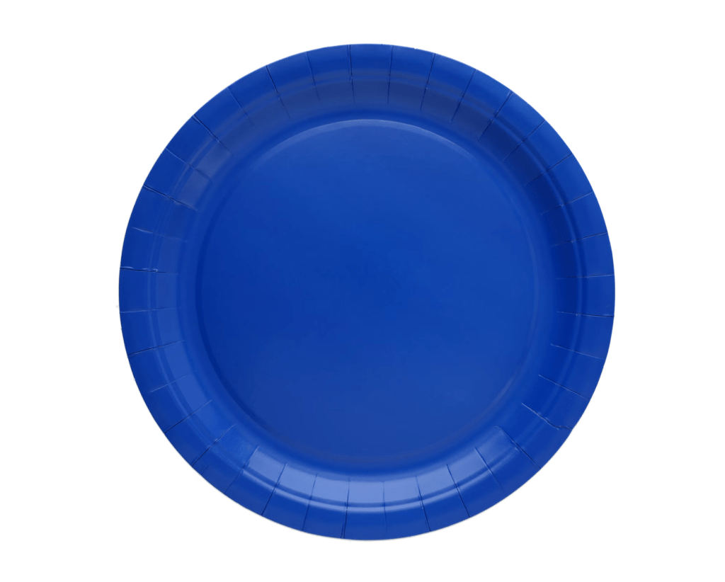 Royal blue paper plates
