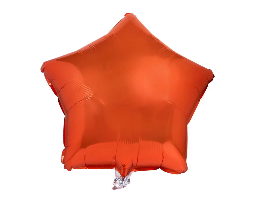 Orange star-shaped balloons