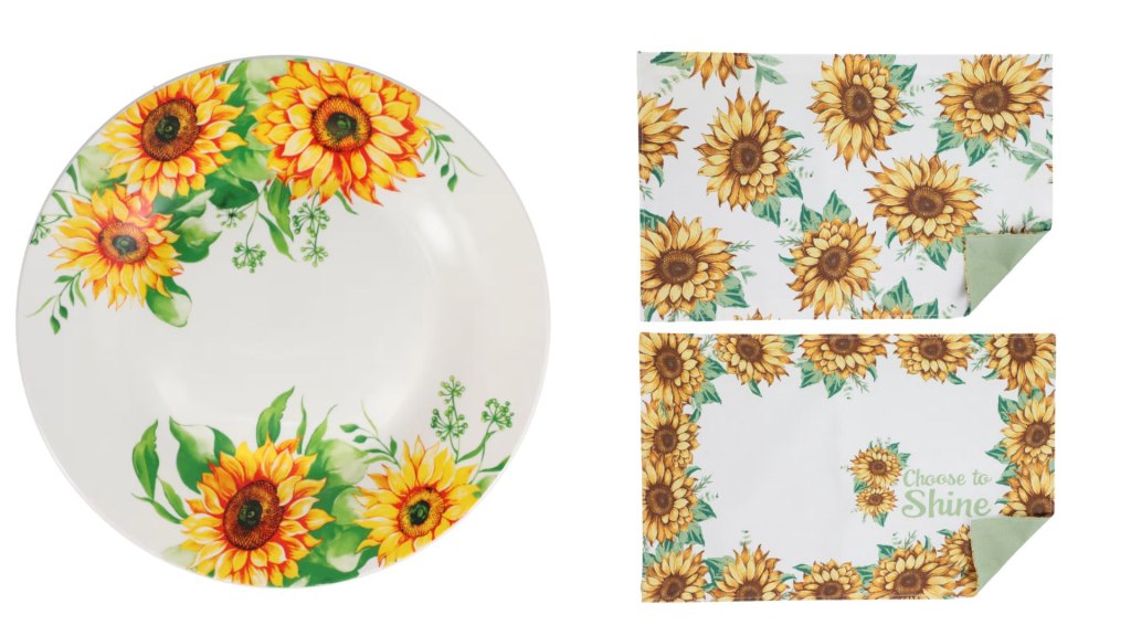 sunflower dinnerware