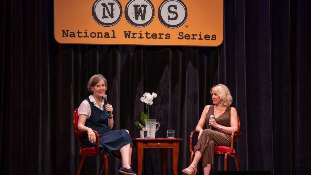 Ann Patchett on stage at the National Writers Series, 2026
