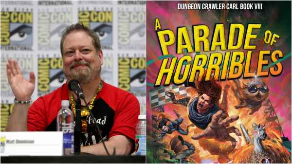Author Matt Dinniman and Dungeon Crawler Carl cover
