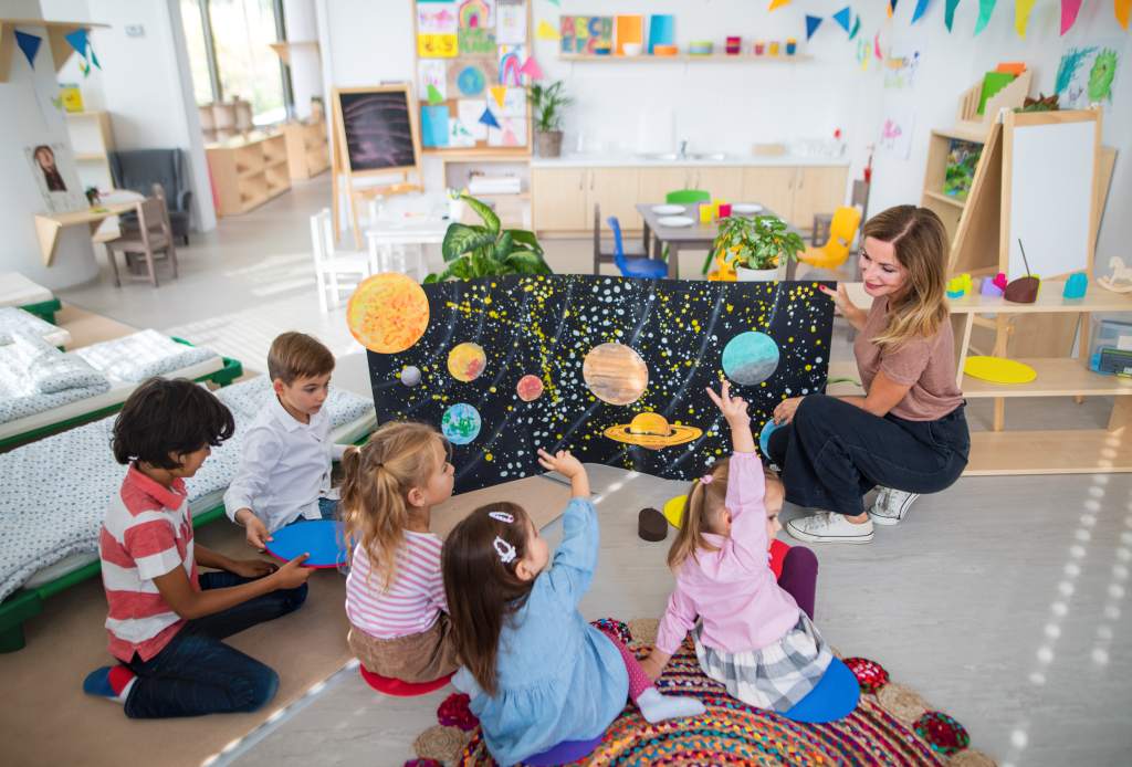 Classroom with students