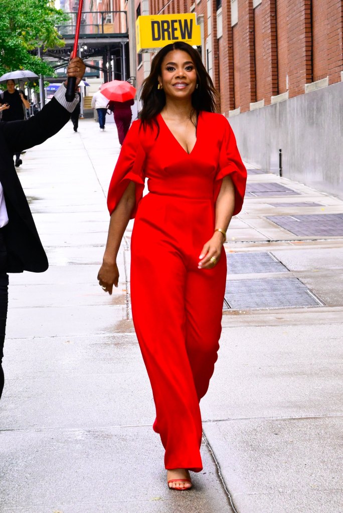 NEW YORK, NEW YORK - SEPTEMBER 25: Regina Hall is seen outside "CBS Studio" on September 25, 2025 in New York City