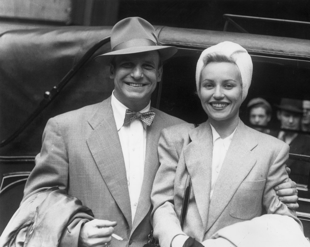 Actor Jackie Coogan (1914 - 1984) and his wife Ann on The Kid's first visit to London since 1929. 