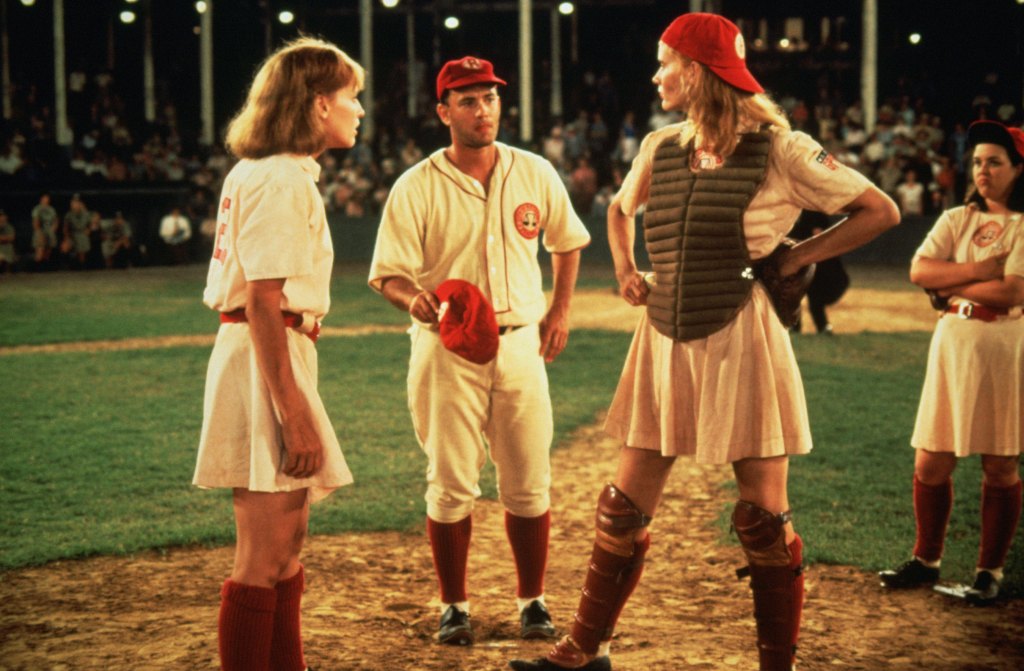 Lori Petty, Tom Hanks, Geena Davis and Rosie O'Donnell in 'A League of Their Own'