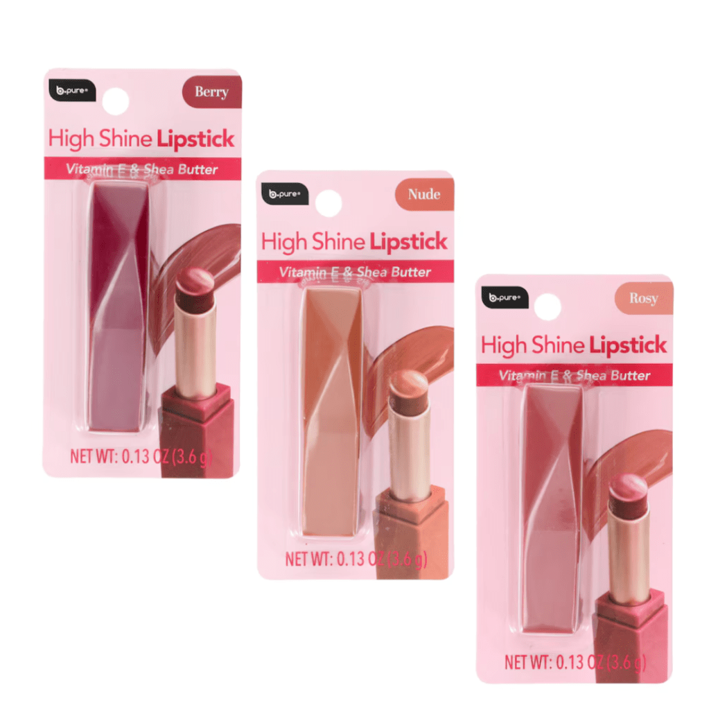 High shine lipstick