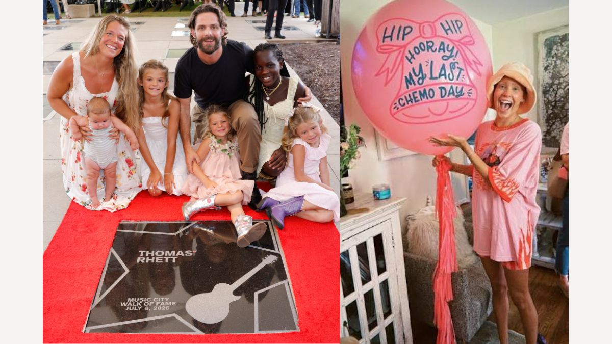Thomas Rhett and Lauren celebrate sister Macy's last round of chemo