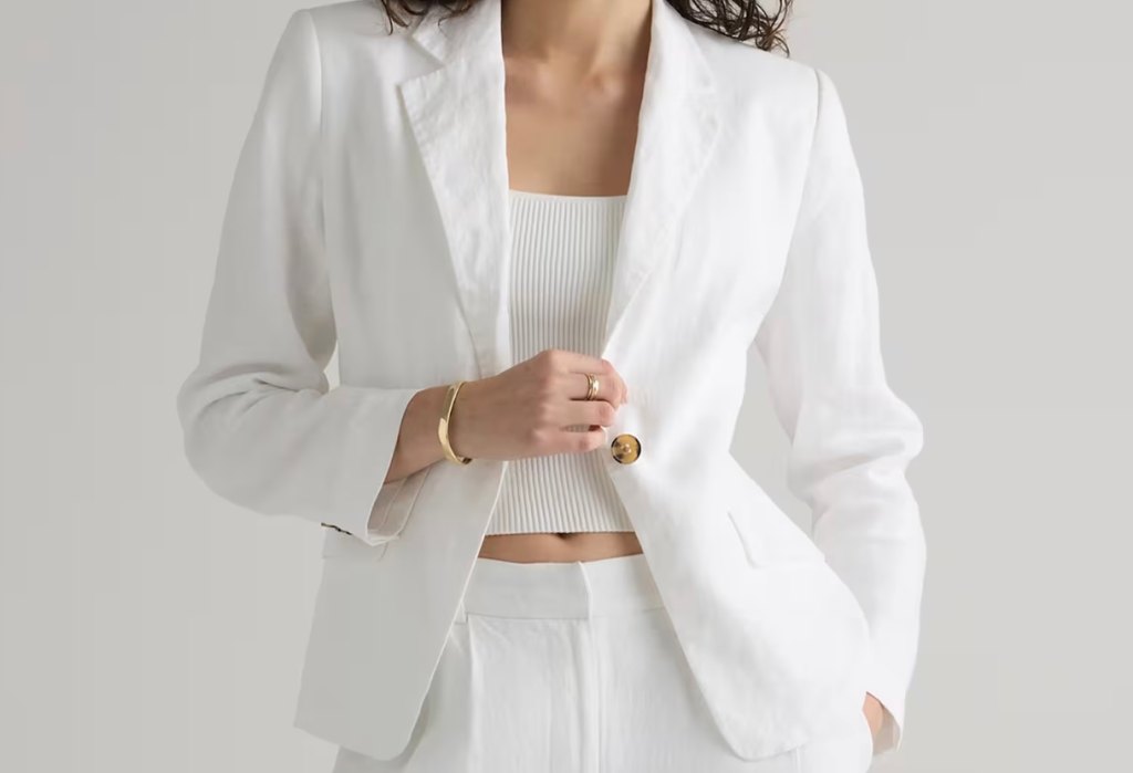 White linen blazer_Quince