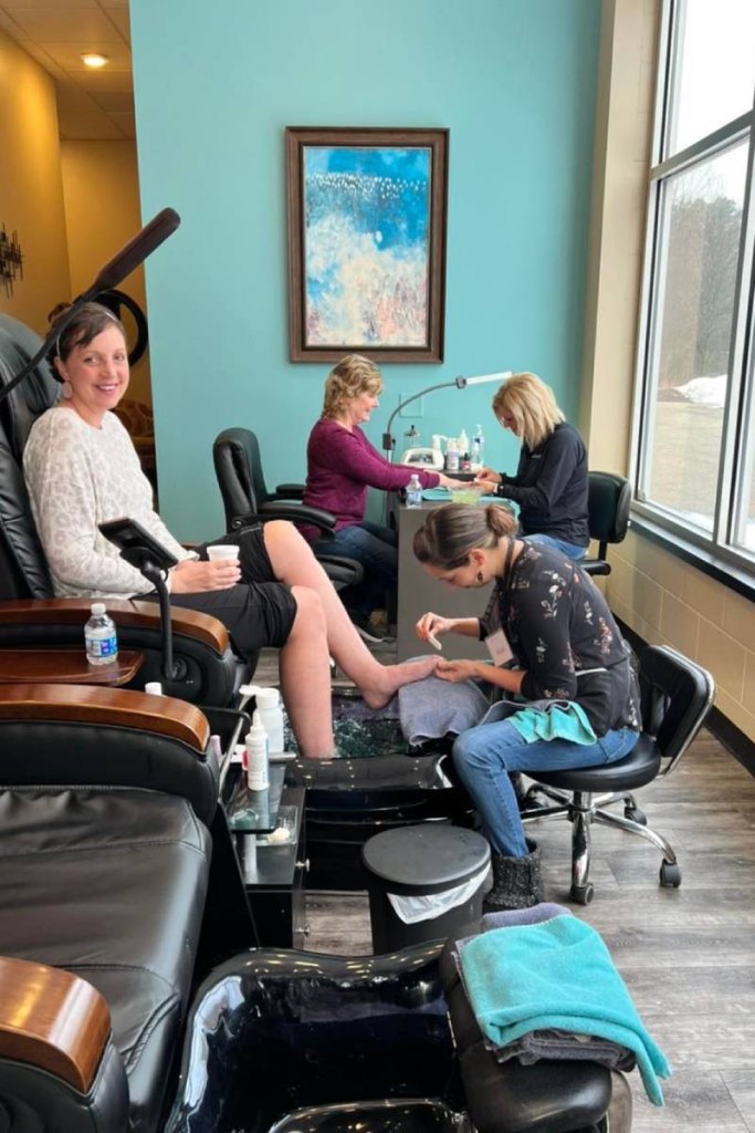 Women can also receive special pampering to feel more like themselves again