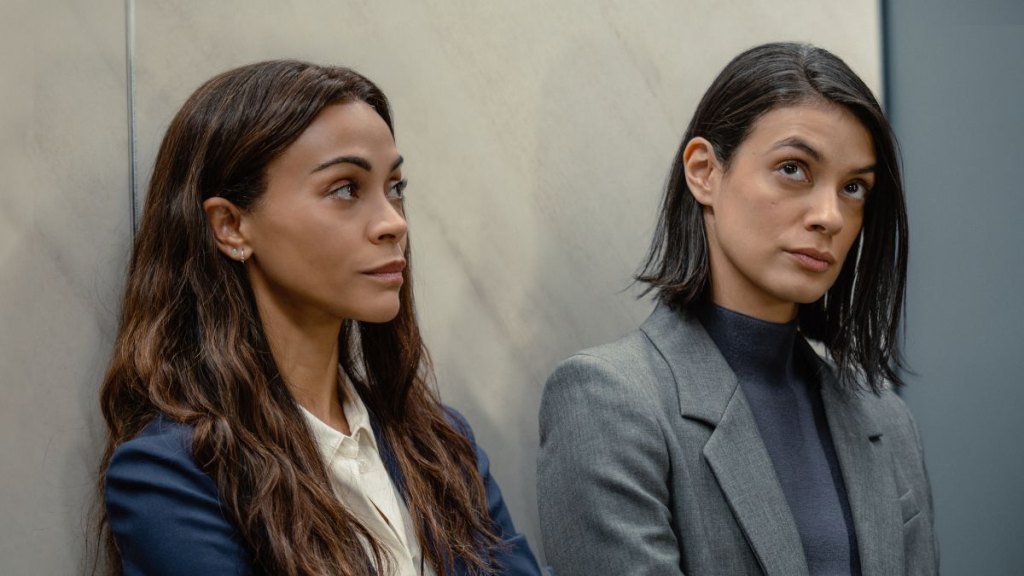 Zoe Saldaña and Laysla De Oliveira in 'Lioness:Special Ops' Season 3