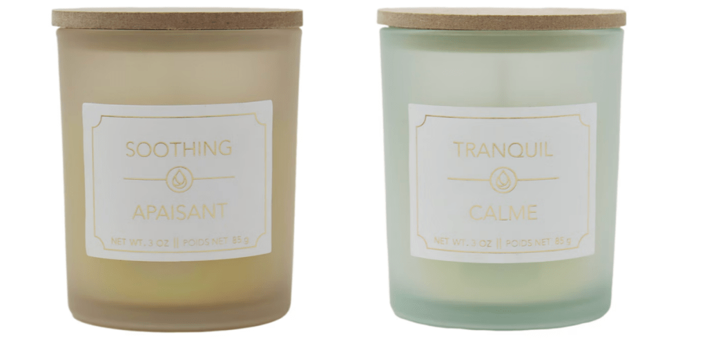 Dollar Tree jar candles with lids