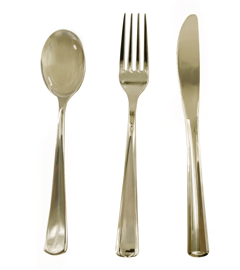 gold cutlery