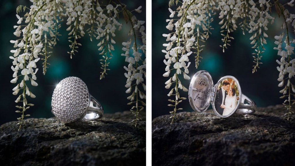 large silver ring