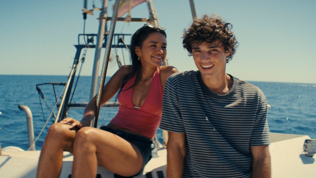Maia Reficco (Ry) and Fernando Lindez (Julian) in The Last Sunrise, 2026