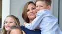 Violet Affleck, Jennifer Garner and Samuel Affleck, 2018