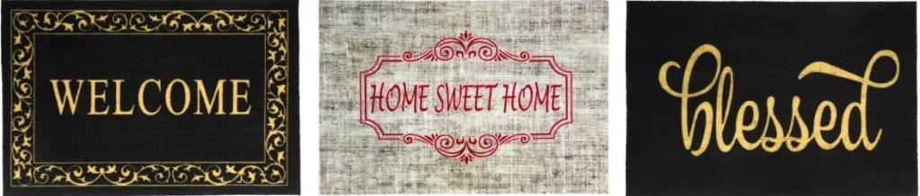 three welcome mats
