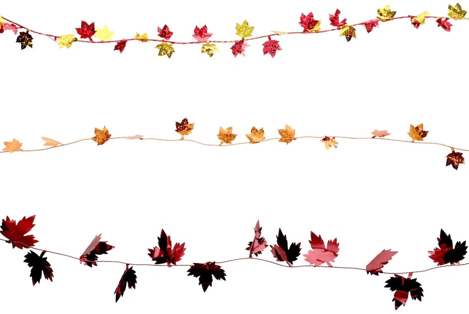 Dollar Tree leaf garland
