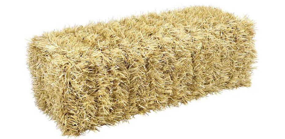 Dollar Tree faux straw bale