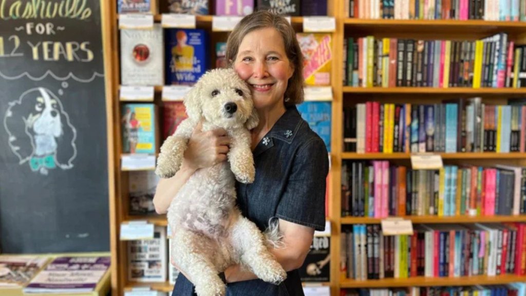 Ann Patchett with her dog Nemo
