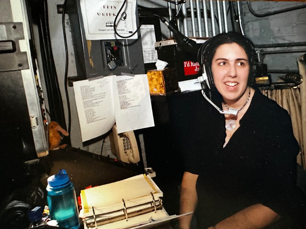 Erin's early days as a stage manager