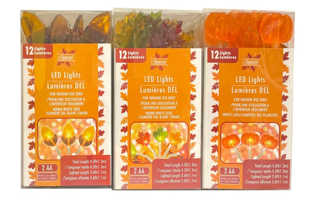 Dollar Tree harvest leaves LED lights
