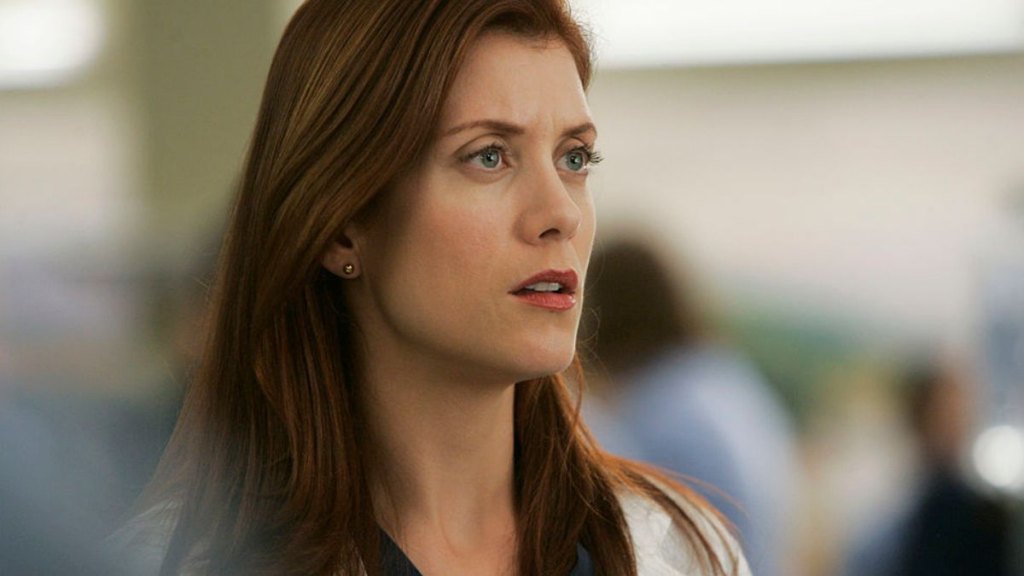 Close-up of Kate Walsh on Grey's Anatomy
