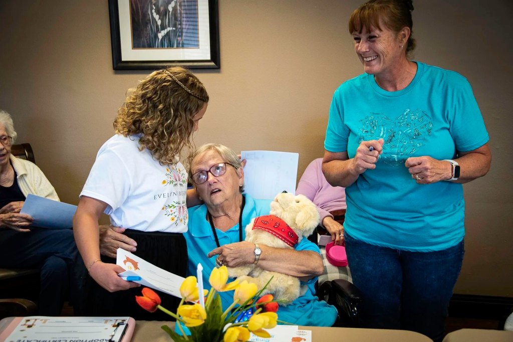 Evelyn beams with pride that her idea brings joy to so many