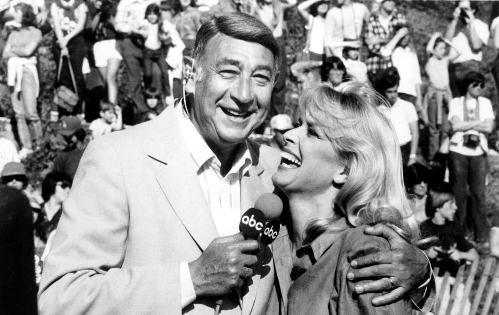 BATTLE OF THE NETWORK STARS, Howard Cosell, Randi Oakes, May 7, 1982.