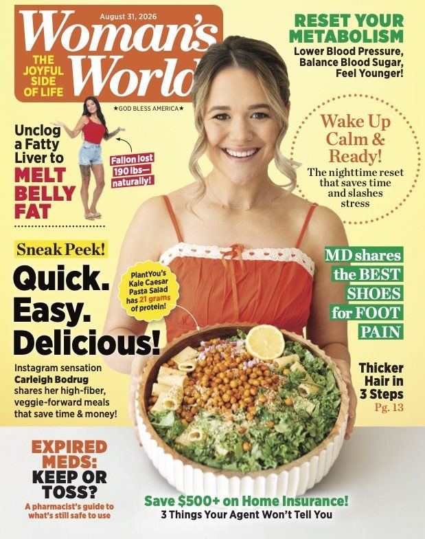 Carleigh Bodrug on the cover of Woman's World