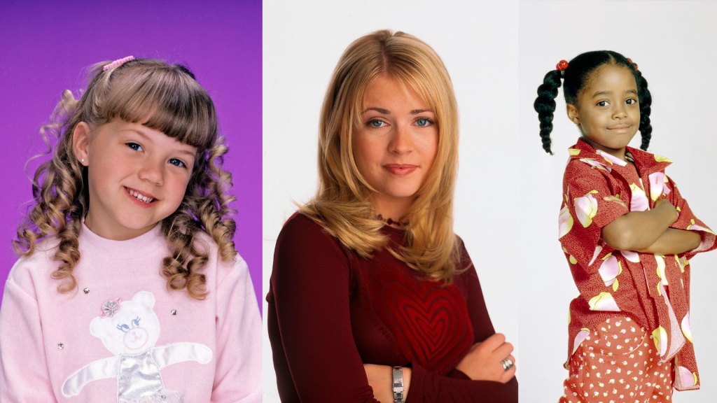 Jodie Sweetin as Stephanie Tanner, Melissa Joan Hart as Sabrina Spellman and Keshia Knight Pulliam as Rudy Huxtable