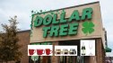 Dollar Tree store with inset of mugs, candles
