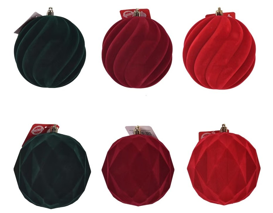 Dollar Tree flocked ornaments