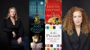Authors Kristin Hannah and Jodi Picoult with images of book jackets for The Nightingale, The Women, The Storyteller and Small Great Things