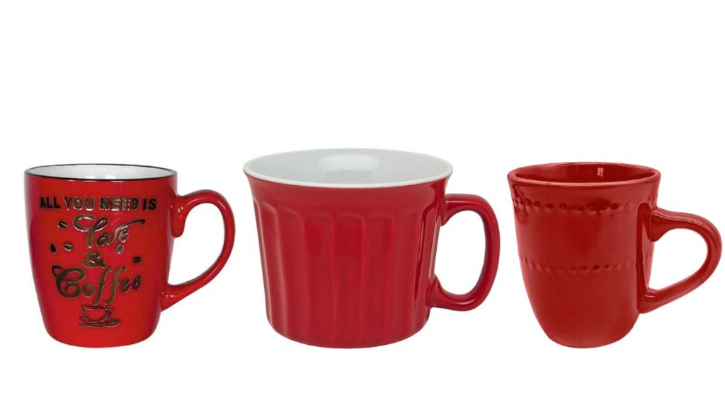 Dollar Tree red mugs