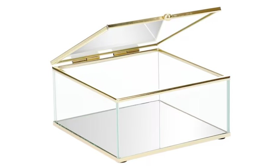 Dollar Tree glass trinket box