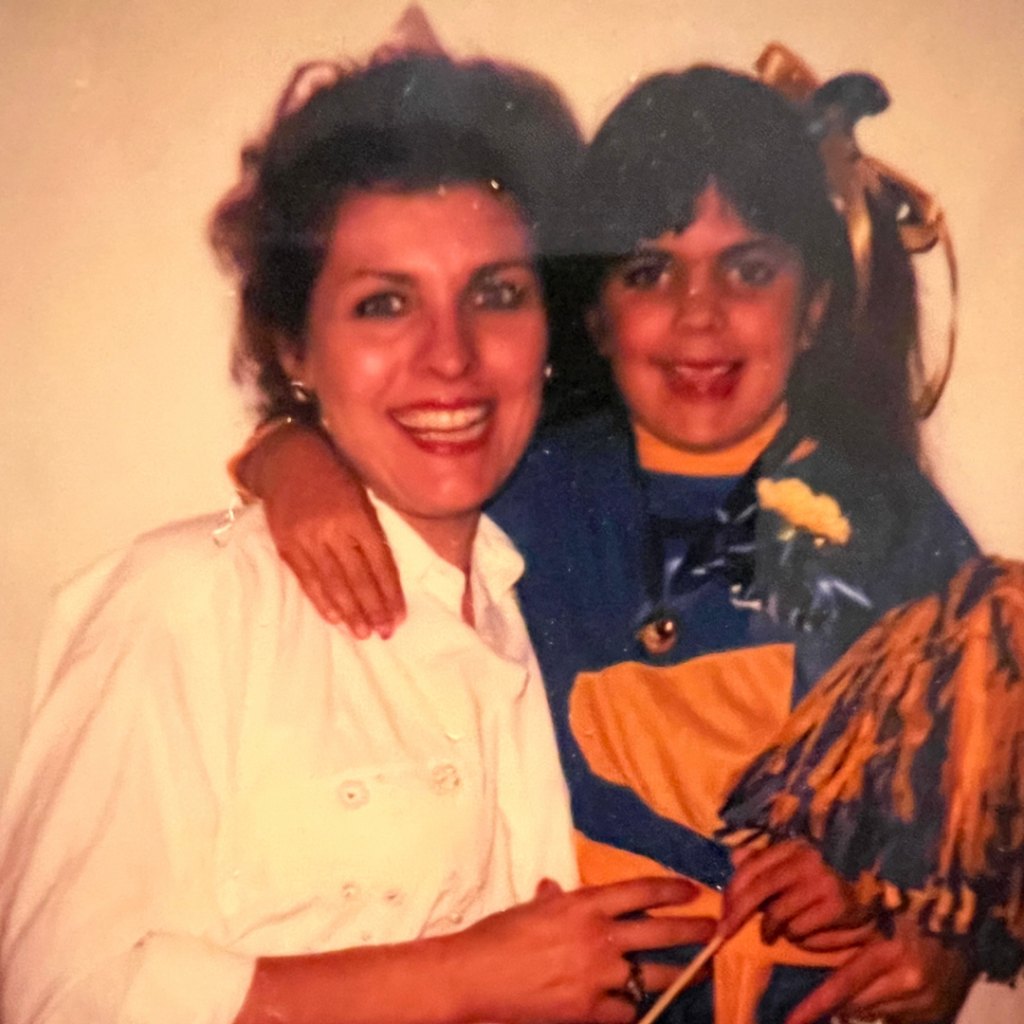 Cathy and Lauren in 1987 on Halloween just before the kidnapping took place