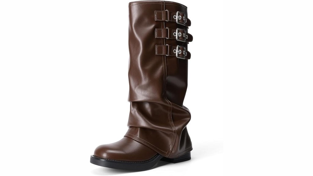 DREAM PAIRS Fold-over Knee High Fashion Boots