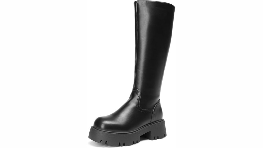 DREAM PAIRS Knee High Platform Chunky Boots