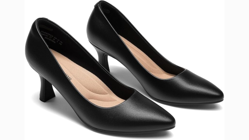 DREAM PAIRS Women Arch Support Comfort Kitten Pumps Heels