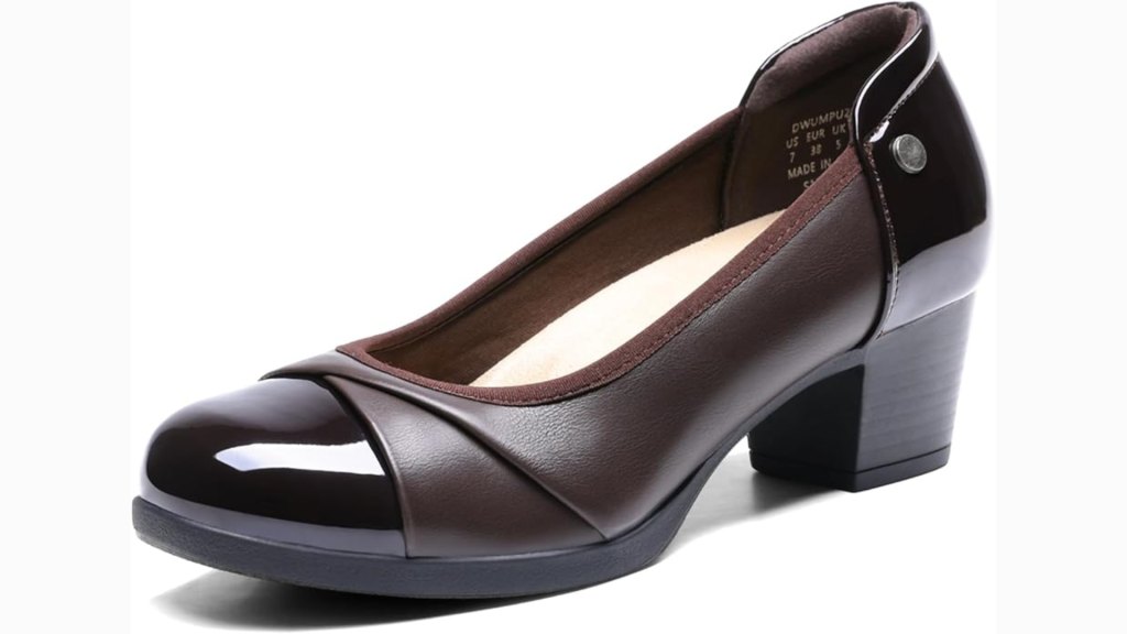 DREAM PAIRS Women's Pumps Low Chunky Arch Support Heels